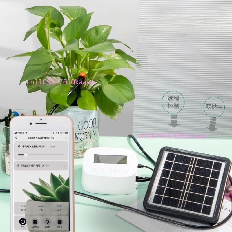 

Автоматическая система капельного полива Tuya Wi-Fi с солнечной зарядкой, таймер для полива растений, умное орошение.