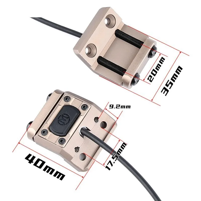 Airsoft UN ModButton dociskowy przełącznik zdalny SF do Surefir M300 M600 latarka Mlok Keymod Picatinny Rail