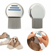 1pcs Stainless Steel Flea Comb Dogs Lice Combs Head Lice Nit Comb Flea Combs for Dog Cat Teeth Remove Nit Brush Grooming Tool