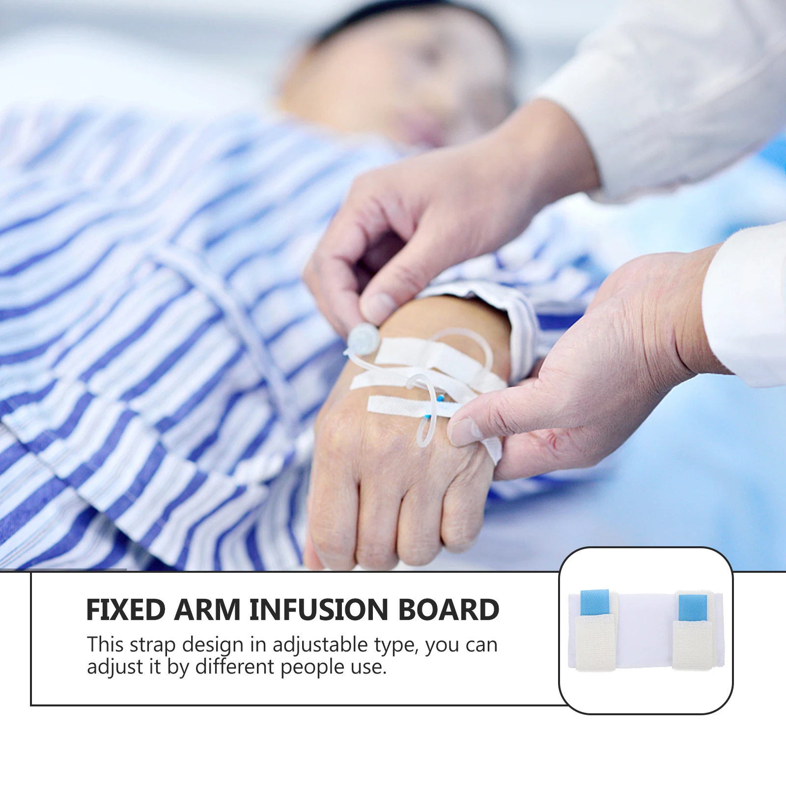 

1Pcs Infusion Fixing Strap Adjustable Nylon Spandex Durable Arm Strap Anti-Running Needle for Child Hospital Use