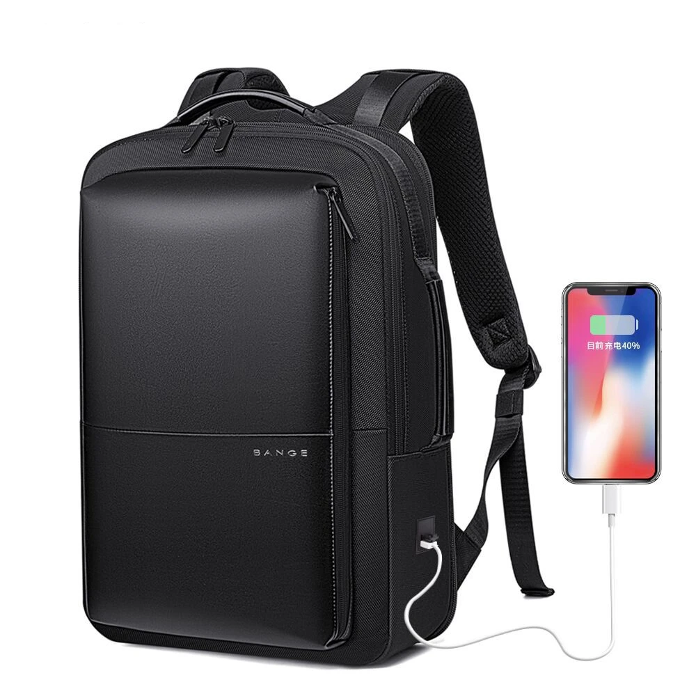 

BANGE Professional Men Business Backpack Waterproof Travel Backpack 15.6'Laptop Backpack School Bag Office Men Backpack