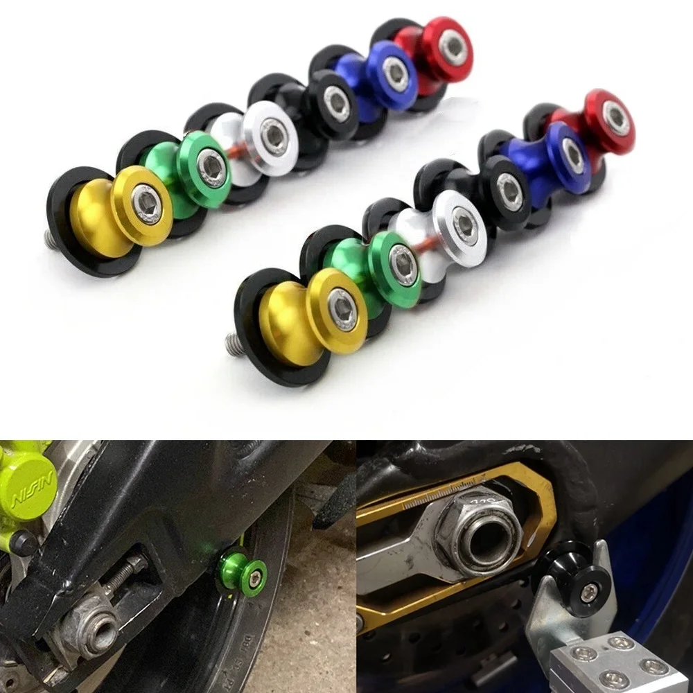 M6/8/10 Motorcycle Universal Swingarm Spools Slider Bobbins Stand Screw Bolt Nut For Honda Suzuki Kawasaki Yamaha Ducati Triumph