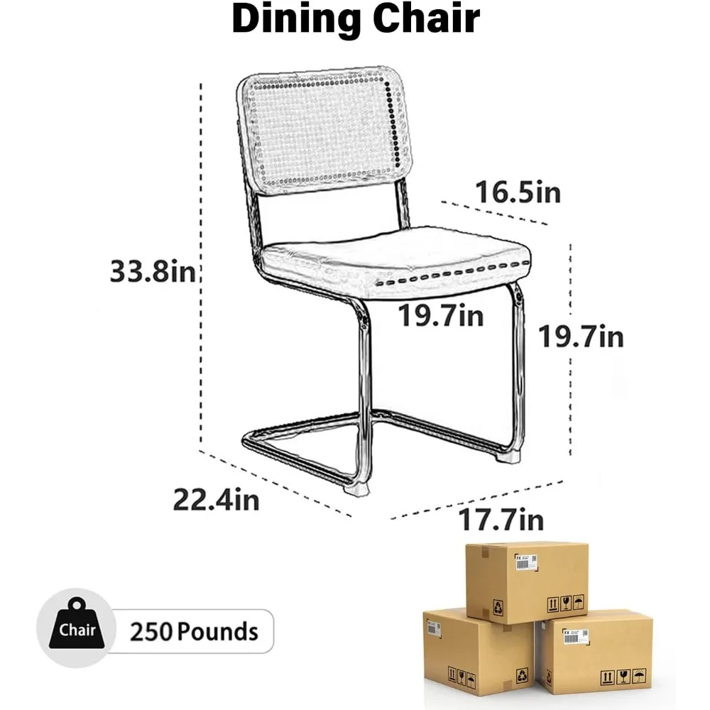 كراسي تناول الطعام الحديثة، كراسي مطبخ منجدة من الجلد الصناعي مع ظهر من الخيزران لغرفة الطعام والمطاعم والمطبخ #2