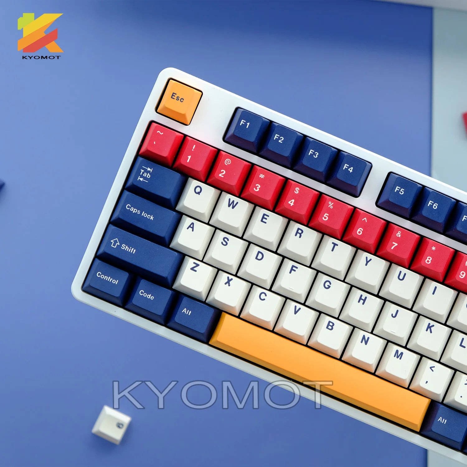 KYOMOT 128 Key/Ste Compositions Theme Keycaps 1.75mm Thick PBT Dye Sub Cherry Profile Keycap for MX Switche Mechanical Keyboard
