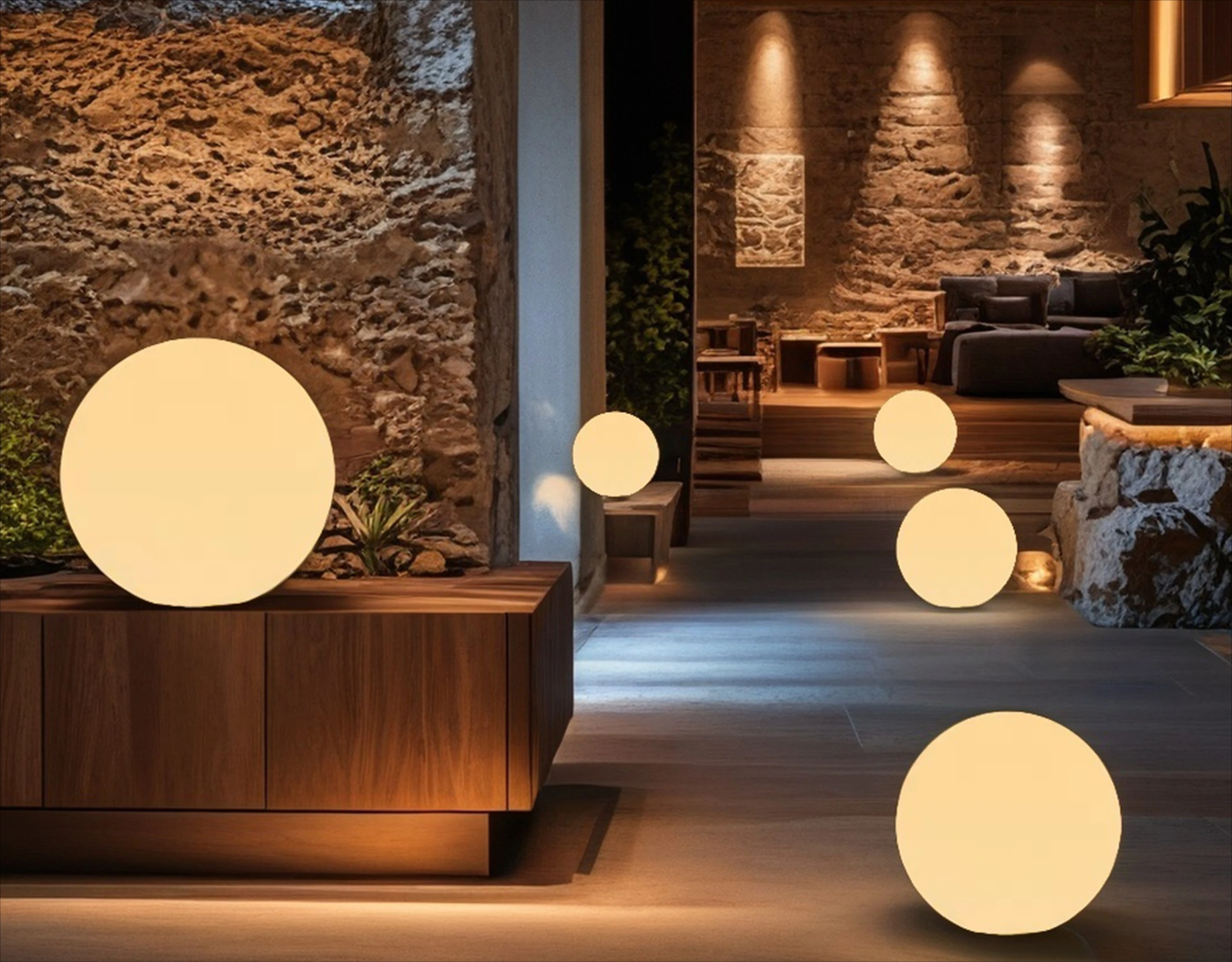 

Светодиодный солнечный садовый пейзажный светильник в форме луны, наружное освещение дорожки с пластиковым корпусом на батарейках