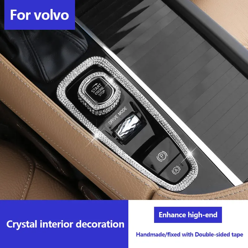 for volvo xc60 xc90 s90 v90 xc40 s60 v60 interior modification diamond car stickers decoration car Accessories