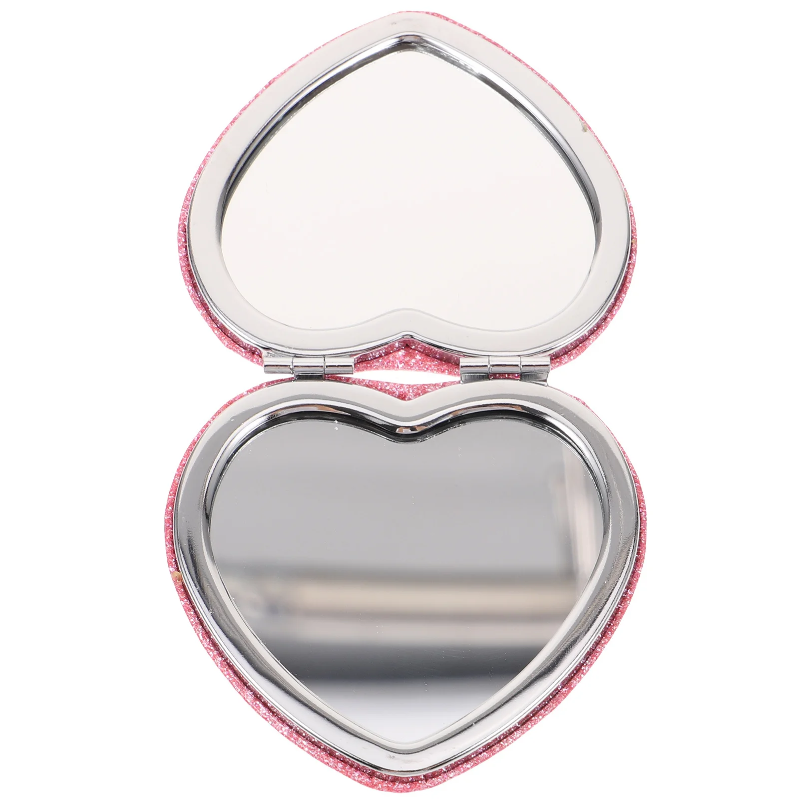 Miroir de maquillage design cœur mignon, petite taille compacte, facile à transporter dans le sac, cadeau idéal pour son miroir de voyage pliant