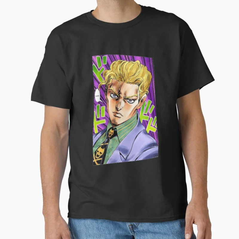 

Psycho villain Manga panel JJBA 80s Manga Jojos bizarre adventure Anime t shirt for men Large size Tops S-6XL 100% cotton