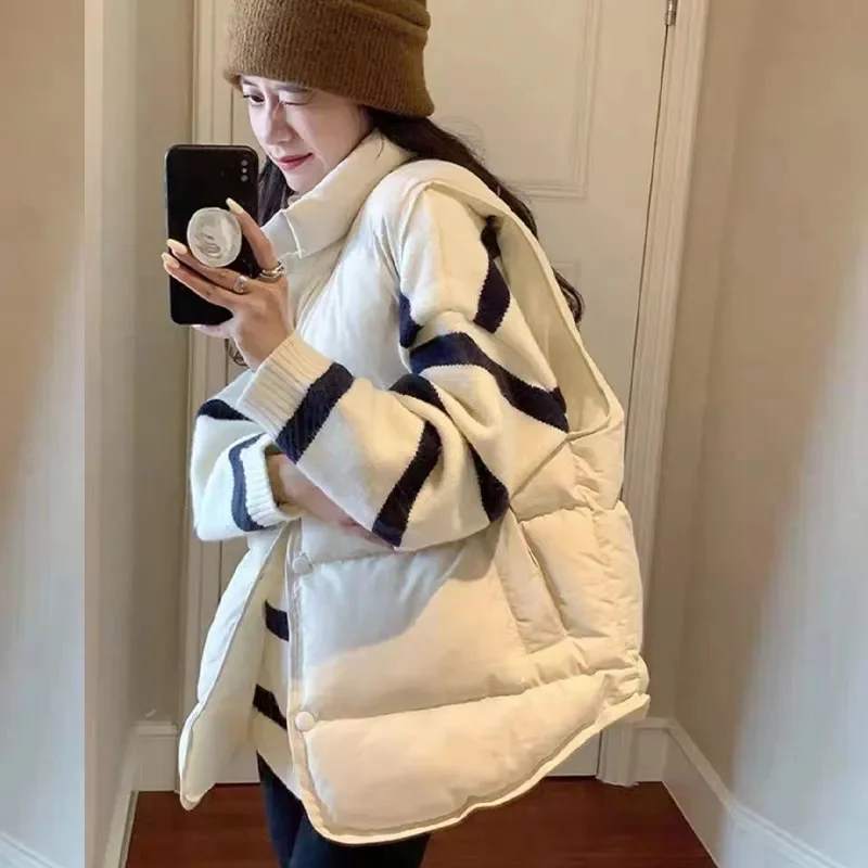 

Женский осенне-зимний стеганый хлопковый жилет без рукавов с v-образным вырезом, свободный жилет с подкладкой, однобортный повседневный сверхлегкий портативный жилет