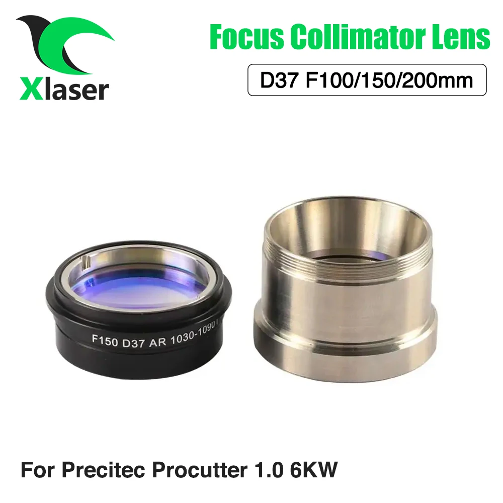 

Fiber Laser Collimator Focus Lens Dia.37 F100/150/200 with Lens Holder for Precitec ProCutter 1.0 6000W Fiber Laser Cutting Head