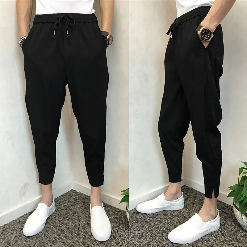 

Весна-Осень 2024, мужские облегающие повседневные брюки Bla Harlan Nine Points, модные Haome ket со средней талией, стандартный Sle