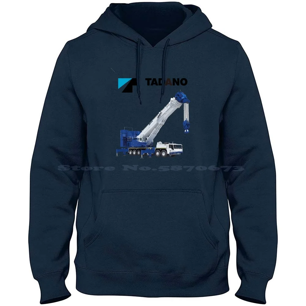 Tadano Crane Deployed 100% Cotton Hoodie T Shirt Grove Liebheer Crane Truck Building Tadane