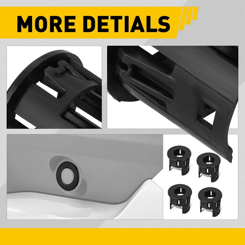 4 Pcs Parking Assist Sensor Bracket Bezels 5LS52TZZAA For Dodge Ram 1500 2500 3500 2014 2015 2016 2017 2018