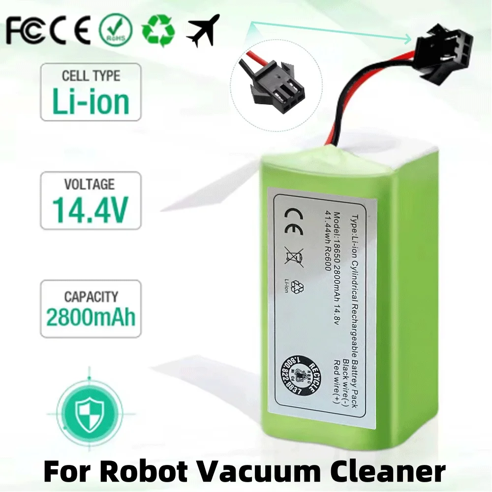

14.4V 6800mAh Robot Vacuum Cleaner ILife INR18650 M26-4S1P Full Capacity Lithium Battery for ILIFE A4 A4s V7 A6 V7s Plus