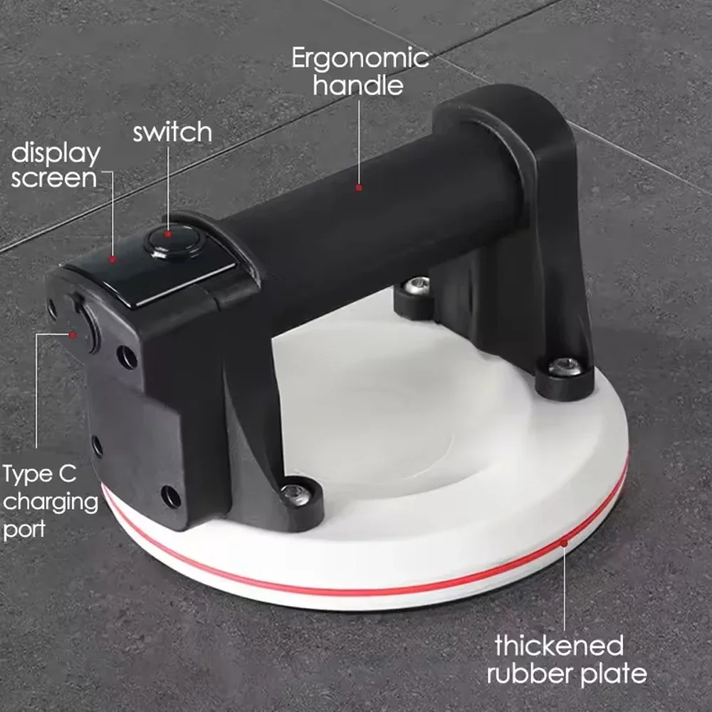 Pengangkat Ubin Kaca Kapasitas 200KG Ramah Lingkungan dengan Baterai 2000MAh, Cangkir Pengisap Vakum Elektrik, dan Kotak Penyimpanan