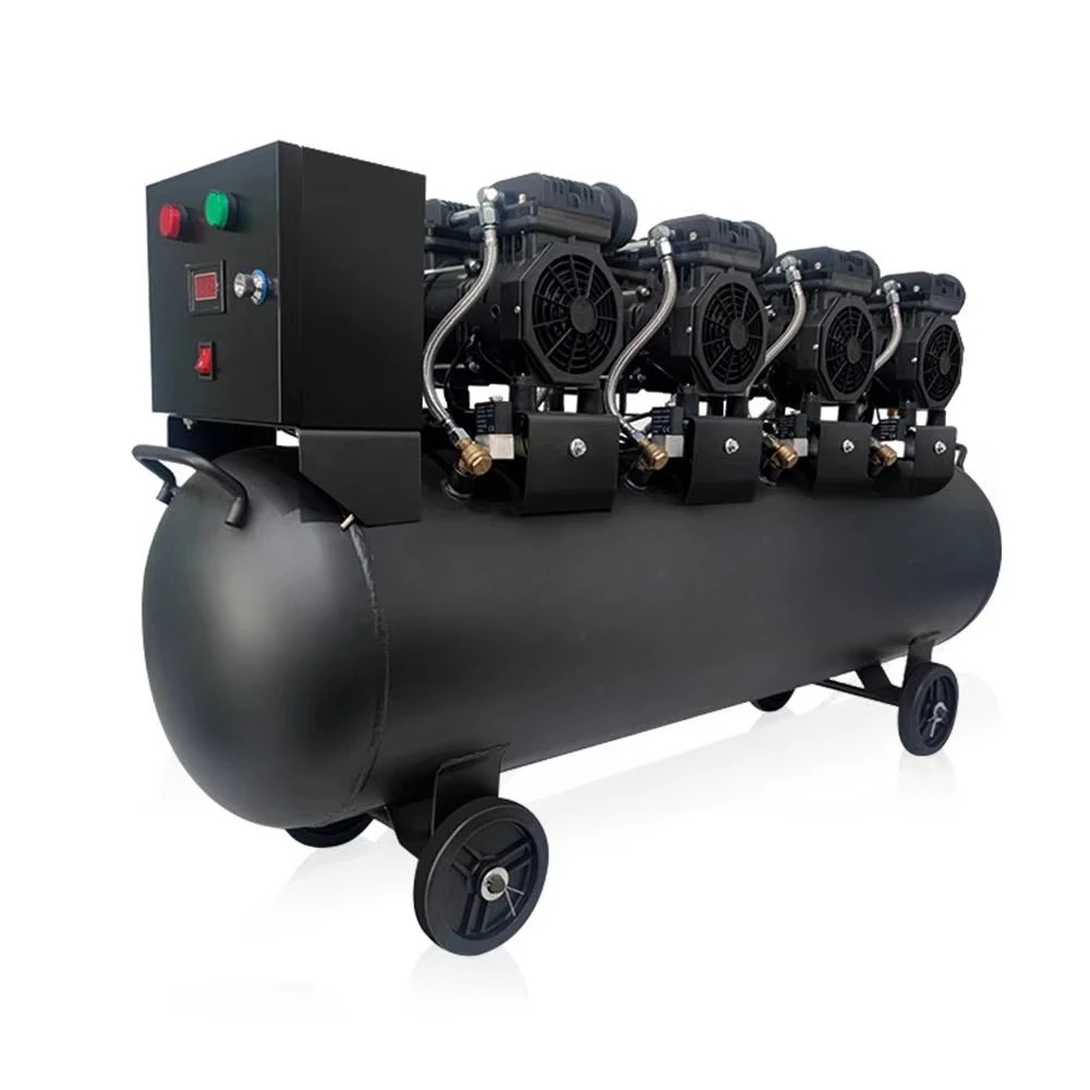 6.8hp 200L 150L 8bar Oil Free Silence air Compressor