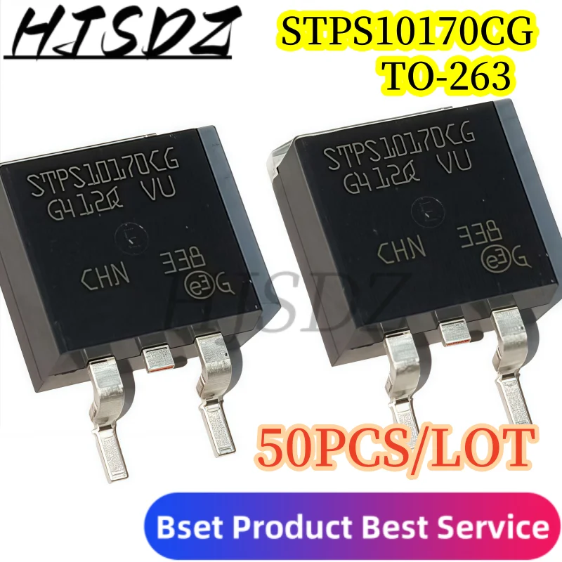 【50PCS/LOT】STPS10170CG-TR 170V 10A – TO-263 – Para fuentes conmutadas – Compatible con BOM/IC