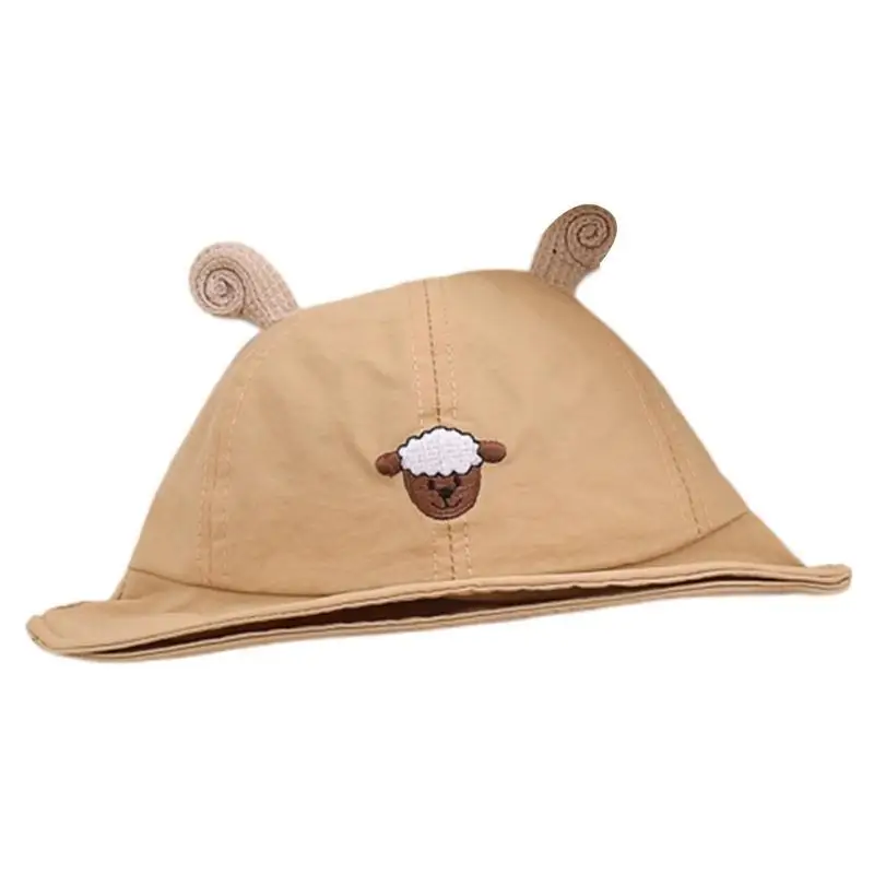 

39BB Baby Hat with Lamb Toddler Nursery Bucket Hat Soft Fisherman Hat Lamb Hat Fisherman Hat with Lamb Infant
