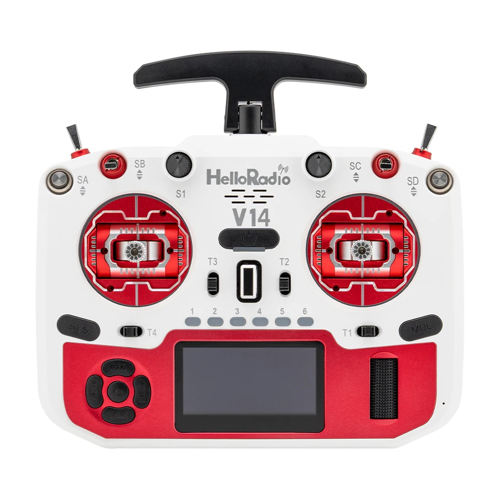 Helloradio V14 MAX R9 V14MAX 4N1 متعدد البروتوكولات التحكم عن بعد ELRS 2.4G AI رئيس المعادن الروك FPV الطائرات TX الارسال EDGETX