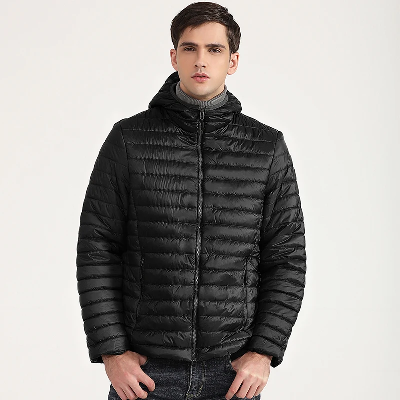 COUTUDI Chaquetas acolchadas ligeras para hombre, Parka cálida, Abrigo resistente al viento, Ropa de abrigo informal, Chaqueta de moda de otoño e invierno