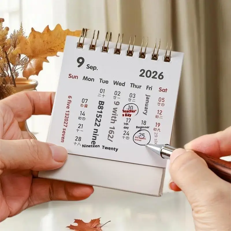 تقاويم صغيرة محمولة لطيفة على شكل بوني 2026 لسن الحصان، مثالية لتزيين سطح المكتب #2