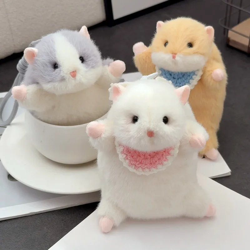 Neue Produkte auf Lager: Niedlicher Goldener Bär, Kleiner Hamster Plüschtier, Cartoon-Tier-Schlüsselanhänger, Taschenanhänger im Mädchen-Stil für gute Freunde