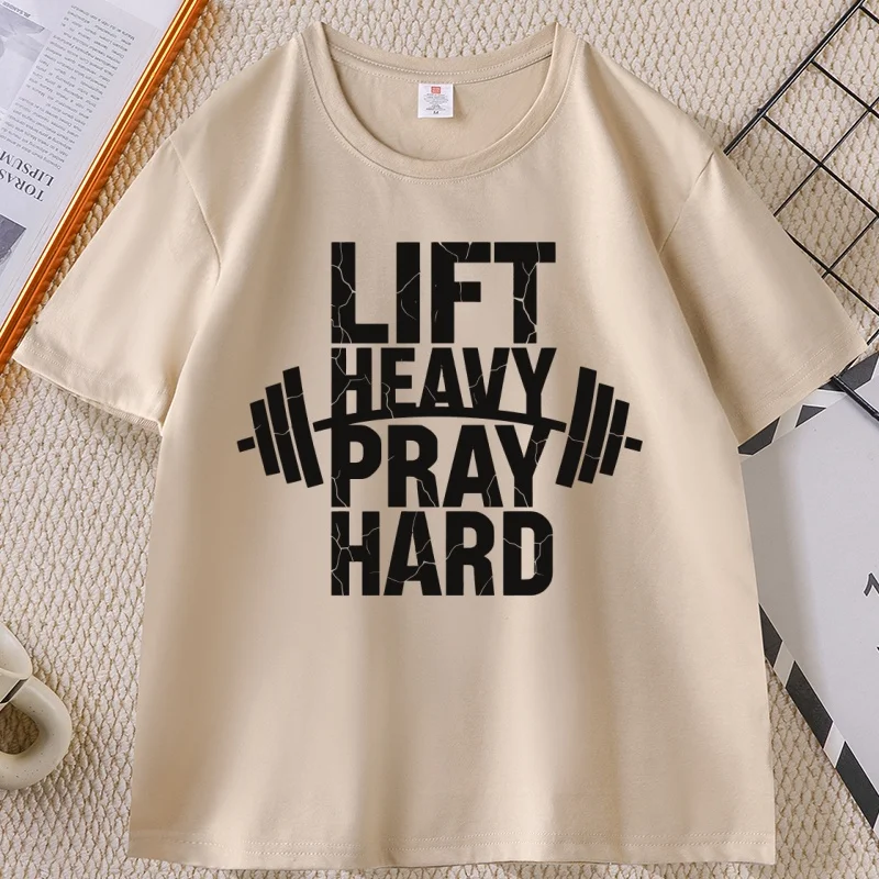 Lift Heavy Pray Hard Tshirts Gym Christian T-shirt Lift Heavy Pray Hard Tshirt Christian Trendy Christ Buddy Bodybuilder T Shirt