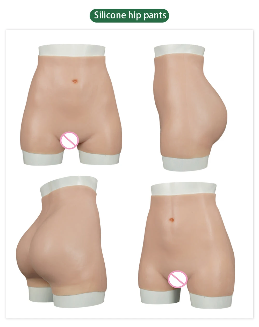 U-Charmmore Silicone Realistic Vagina Pants Artificial Sex Fake Buttock Enhancer For Shemale Crossdresser Transgender Hip Lift