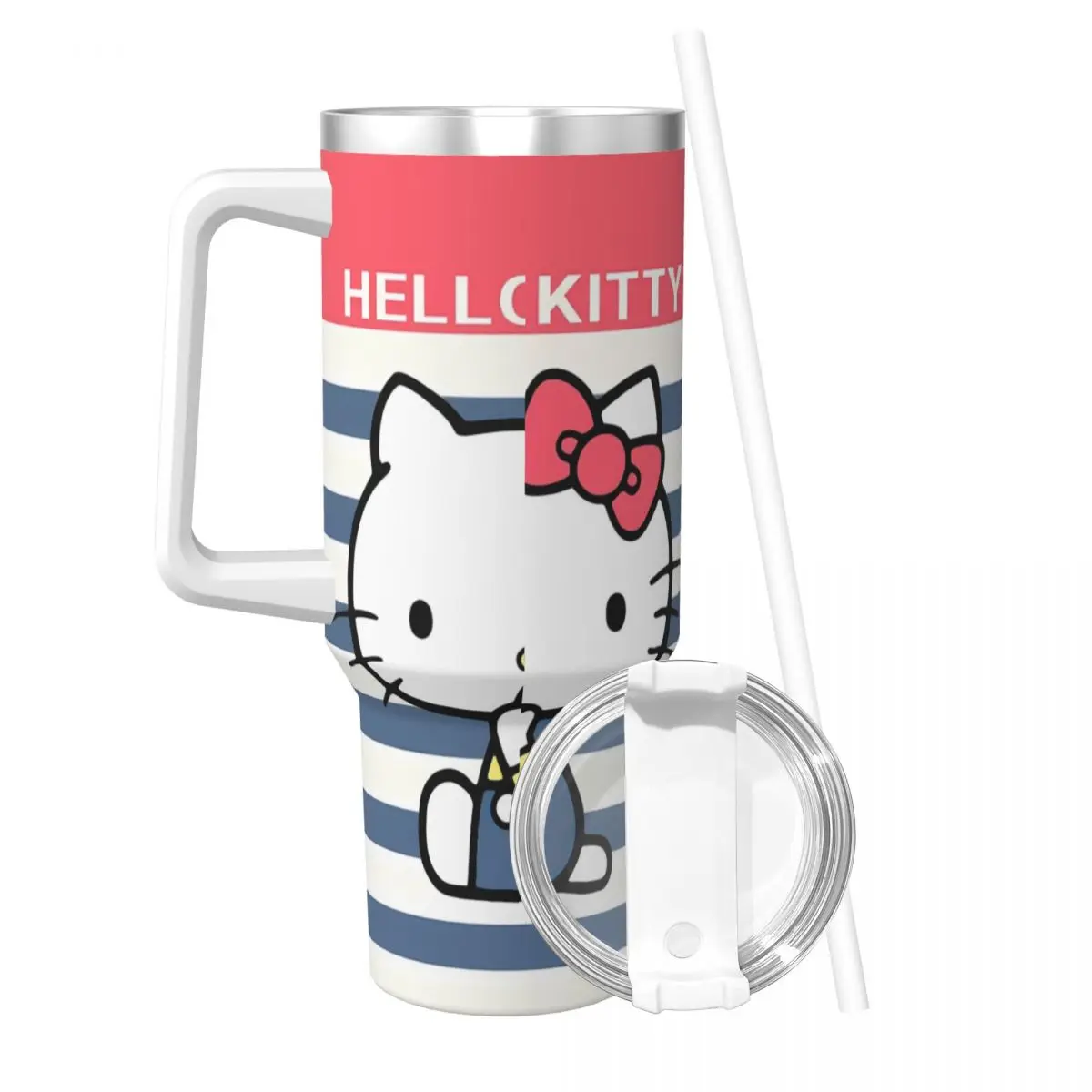 Hello Kitty 40 Oz Ultimate Tumbler with Handle and Straw Vacuum Insulated Tumbler