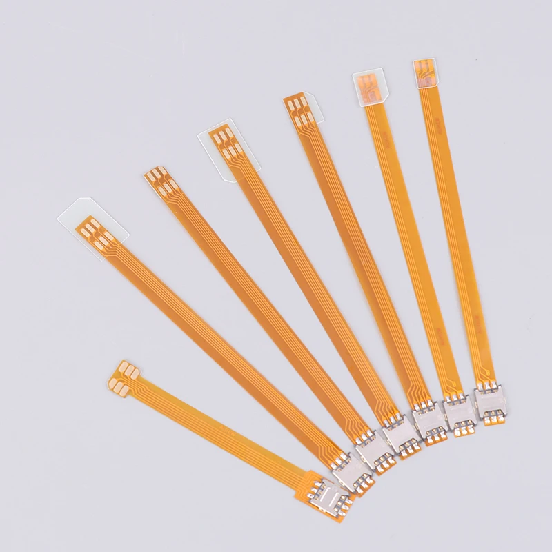1pc Yellow 4FF Sim Card Converter To Nano 4FF Micro 3FF Standard 2FF Sim Usim Card Vertical 4FF Adapter Conversion Line