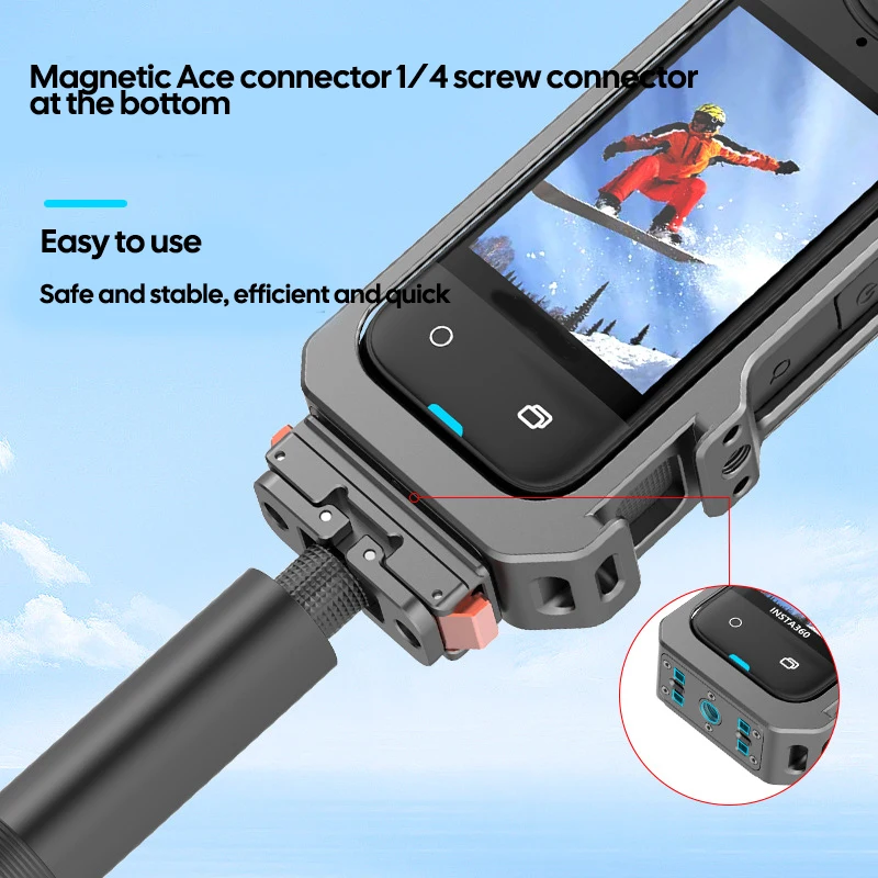 Metal Rabbit Cage for Insta360 X4 Protective Expansion Case For Insta 360 X4 Action Camera Accessories