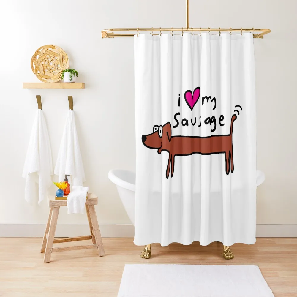 

I love my sausage dog Shower Curtain Luxury Bathroom Shower Elegant Bathroom Accessories For Shower And Services Curtain
