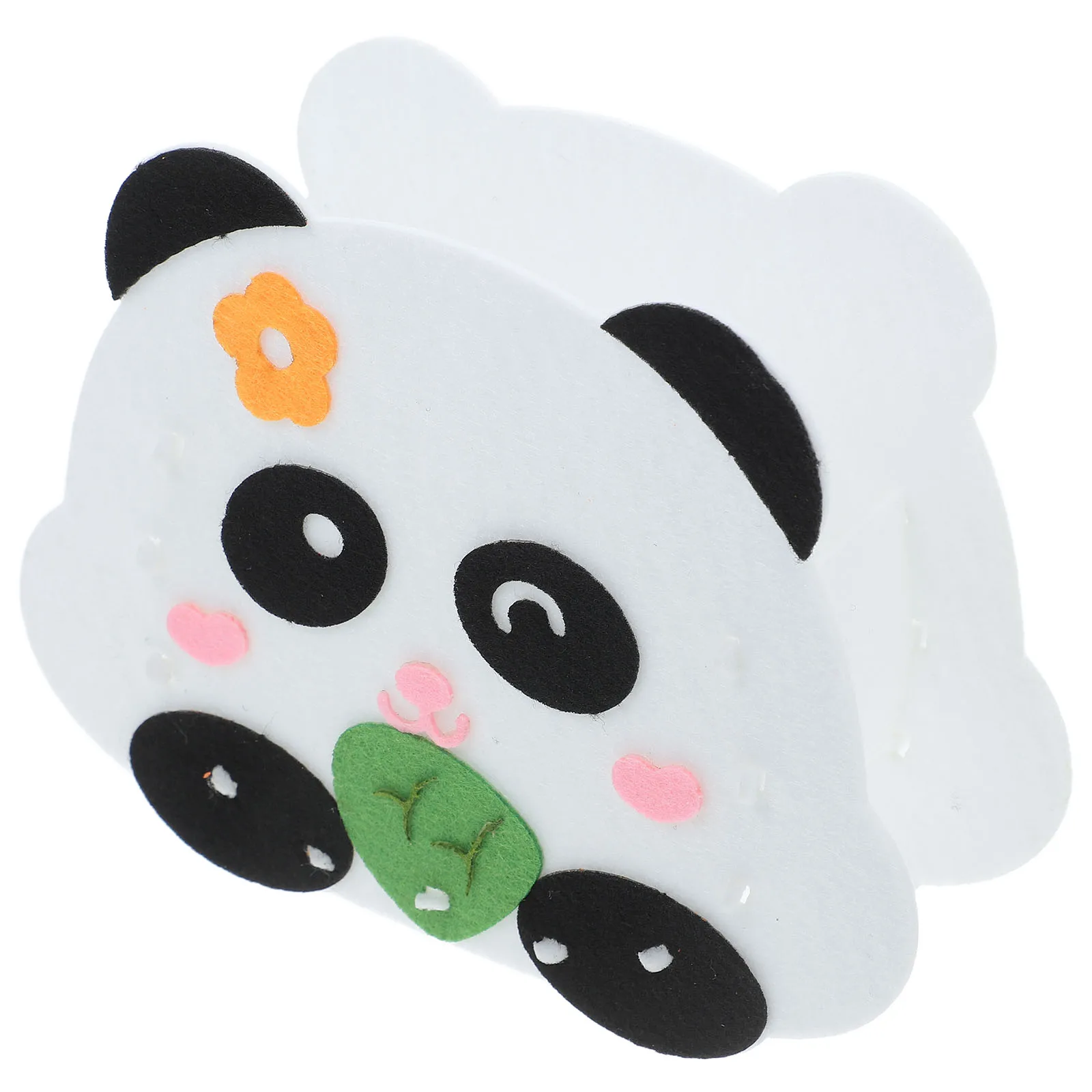

Panda Pen Holder Pretty Holds Diy Shirt Design Kit Cartoon Pencil Embroidered Felt Animal Iron Patches Cute Child