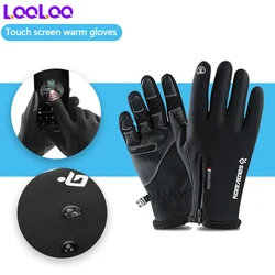 1 Paar winter warme und rutsch feste Touchscreen-Handschuhe für Frauen und Männer, super warme Paar handschuhe aus Nylon mit Reiß verschluss