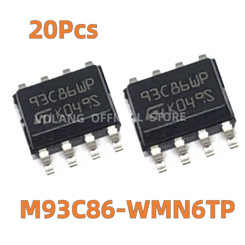 20Pcs/LOT M93C86-WMN6TP SOP-8 16Kbit 93C86WP 8-OP MICROWIRE Chip EEPROM