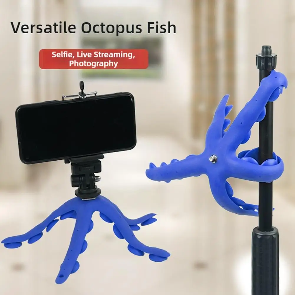 Octopus Mobile Phone Stand Flexible Tentacle Stand Bendable Mobile Phone Suction Cup Stand Mobile Phone SLR Universal