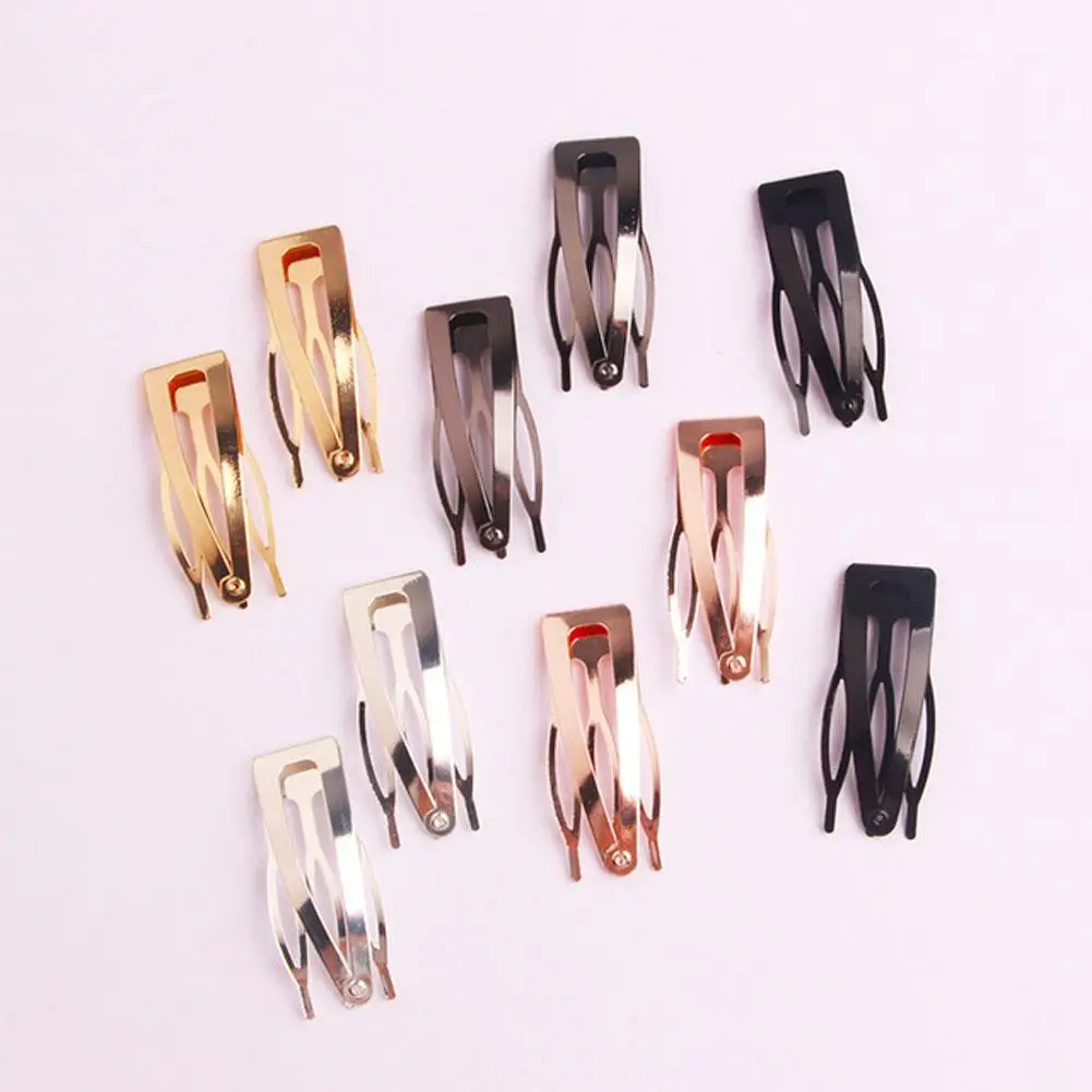 10pcs Metal Snap Hair Clips Updo Hair Pin Hair Organizer Hair Headwear Clack Click Women Accessories Hairpins G5K2