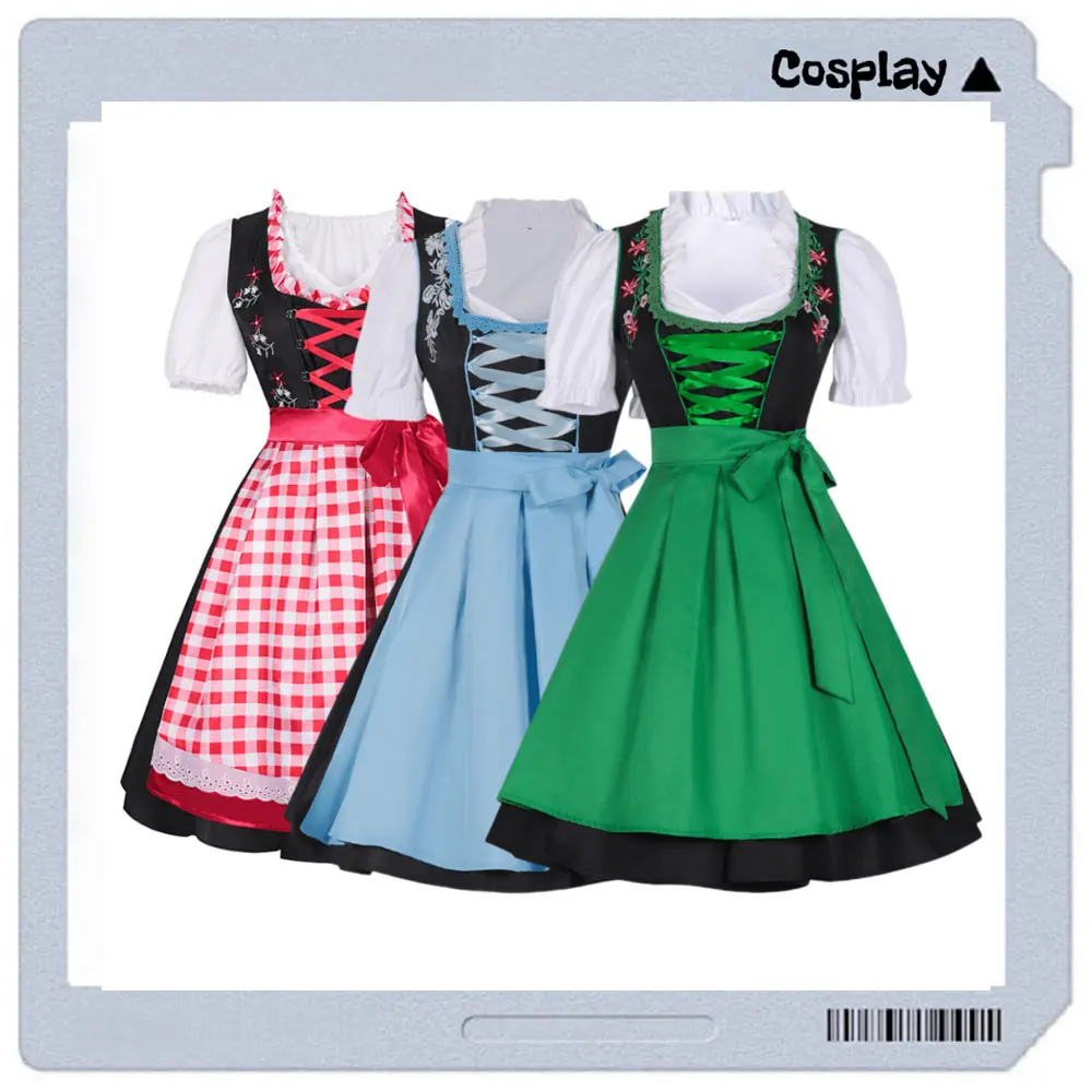 

1 piece new Oktoberfest beer costume for women adult carnival dress stage performance outfit for festival celebration