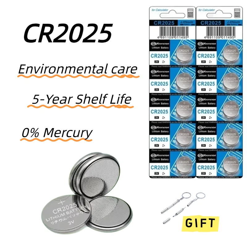 

CR2025 3V High Capacity Lithium Button Coin Battery KCR2025 For Car Remote Control Watch Toy Calculator