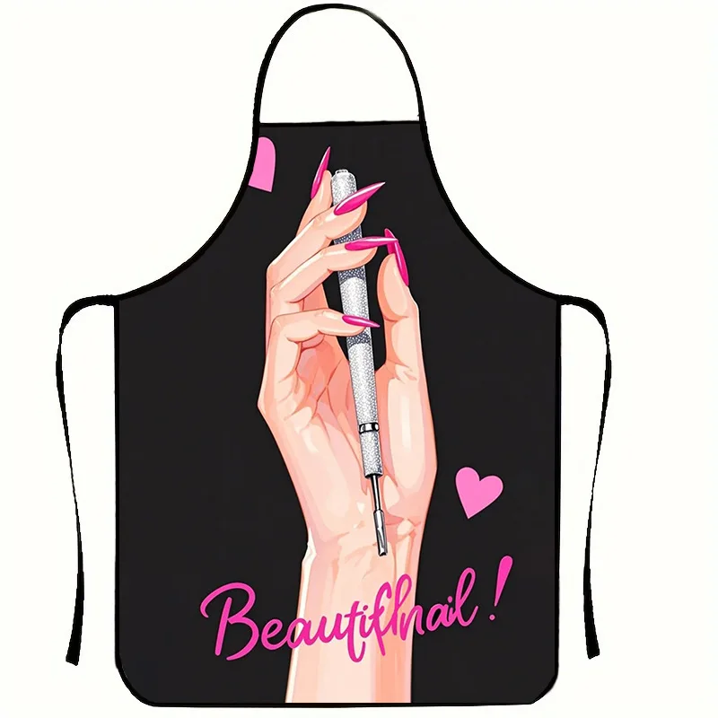 Ins Style Nail Artist Apron, Stain-Resistant & Durable, Suitable for Home & Salon Use