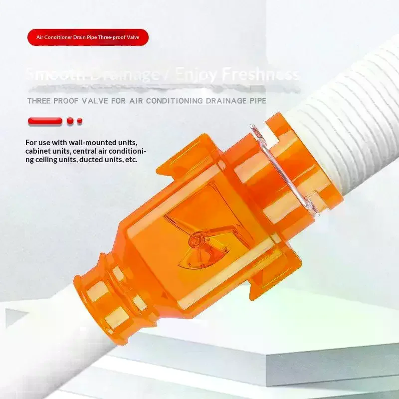 Drain Three Proof Valve Anti Backflow Valve One Way Check Valve Odor Wind Noise Prevention HVAC System Accessories AC