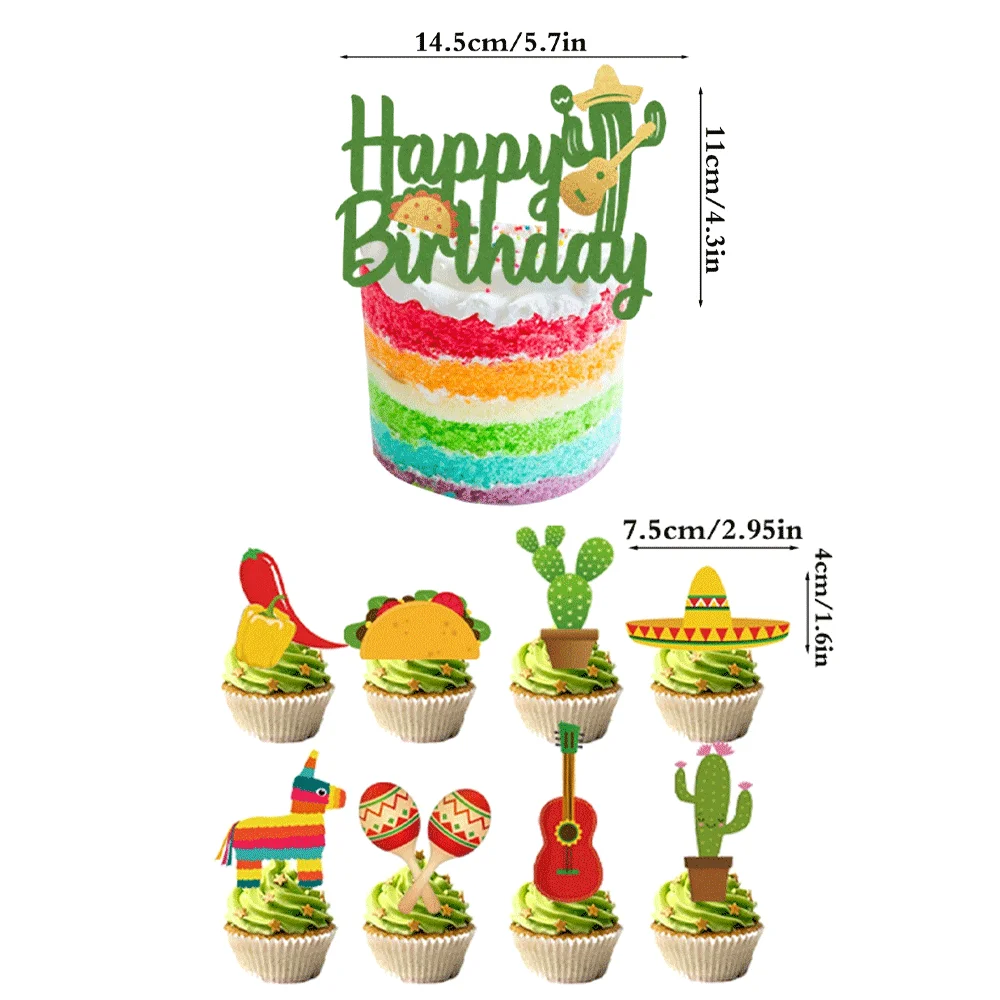 Mexican Fiesta Party  Supplies Plates Cups Tablecloth Banner Cactus Carnival Event Summer Fiesta Taco Bout A Party Decorations view 5