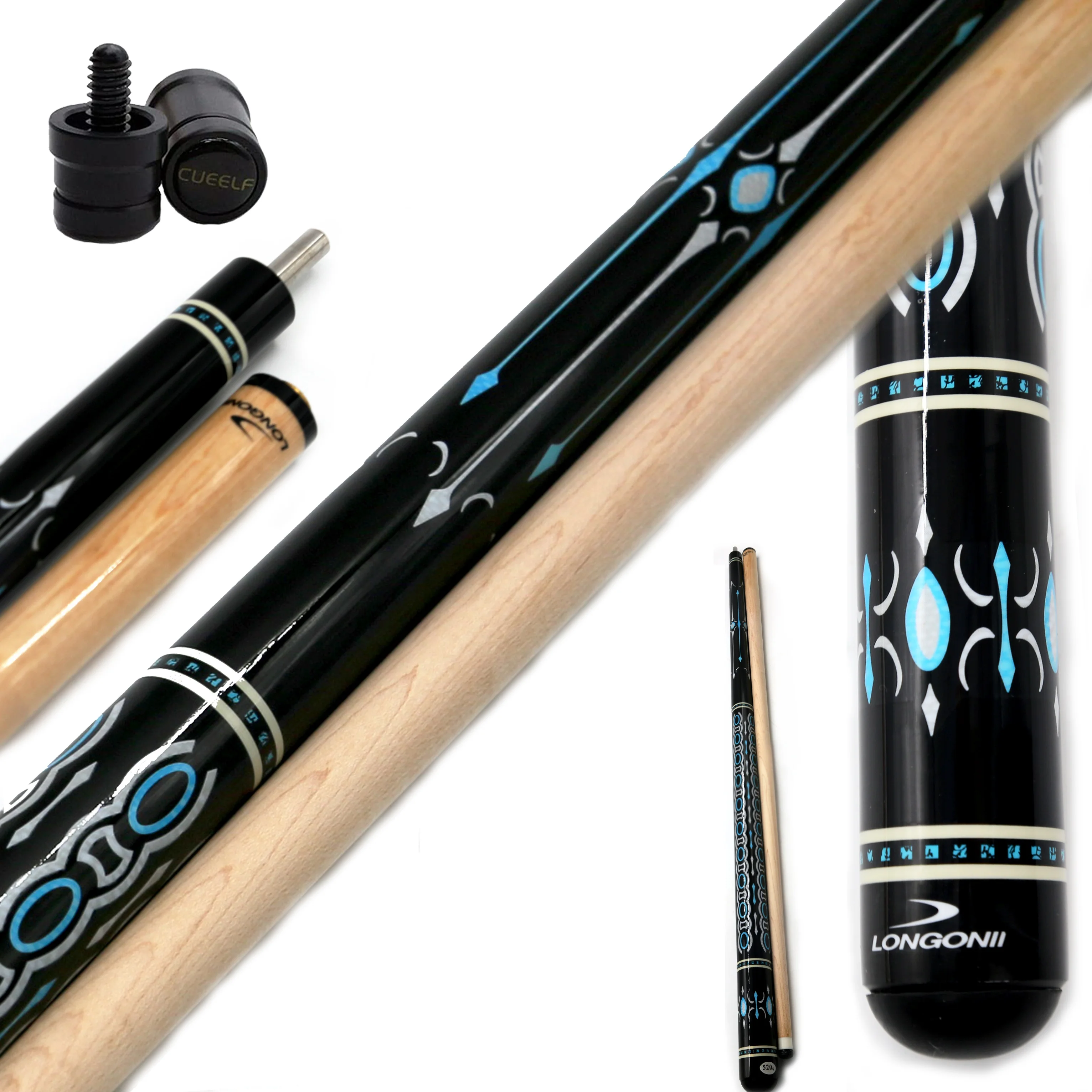 Cueelf High Grade Professional Carom Cue Stick Maple 12mm Carom Cue Tip VP2 Joint