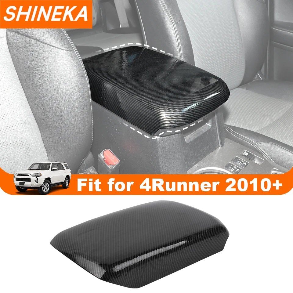 SHINEKA Car Carbon Fiber Grain Center Console bracciolo Box decorazione pannello di copertura per 4runner 2010 Up accessori interni