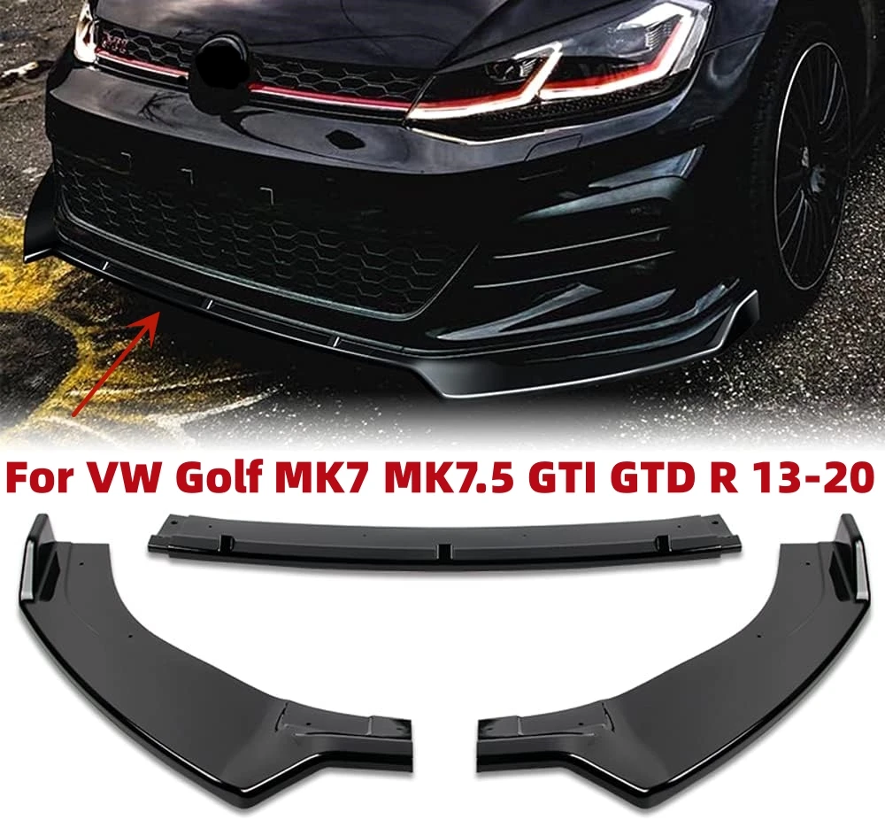 Paraurti anteriore Splitter Labbro Per VW Golf 7 7.5 MK7 MK7.5 GTI GTD R R-Line Tutti I Modelli 2012-2020 Diffusore Corpo Kit Spoiler Guard