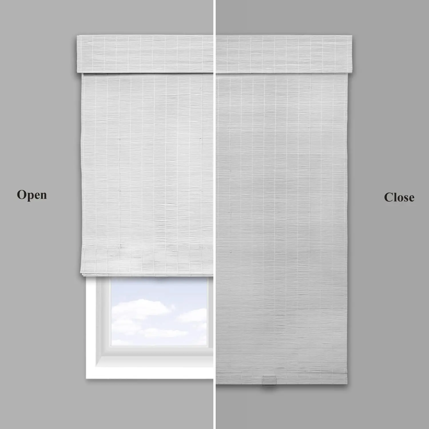 Roman Shades for Windows,Bamboo Blinds  Bamboo Shades,Cordless Window Shades for Home,Cordless Bamboo Roman Shade Blind,