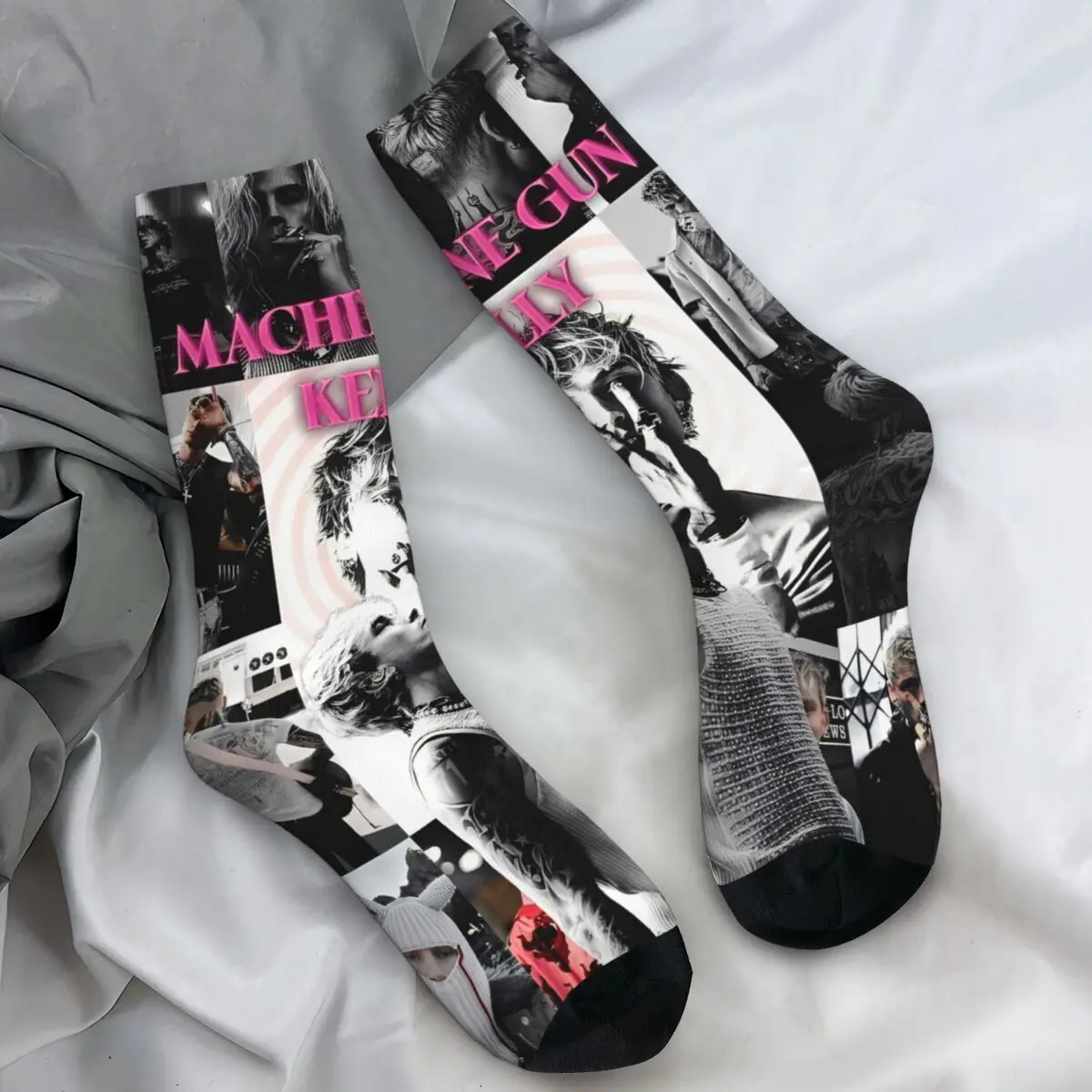 MGK Machine Gun Kelly Rapper Socks Modern Stockings Autumn Non-Slip Adults Men Socks Soft Breathable Outdoor Sports Socks