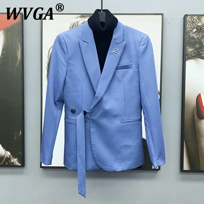 

WVGA Suit Coats Autumn Winter New Man Korea Style Fashion Button Design Trendy Niche Chic Casual Long Sleeved Blazers Ins W11610