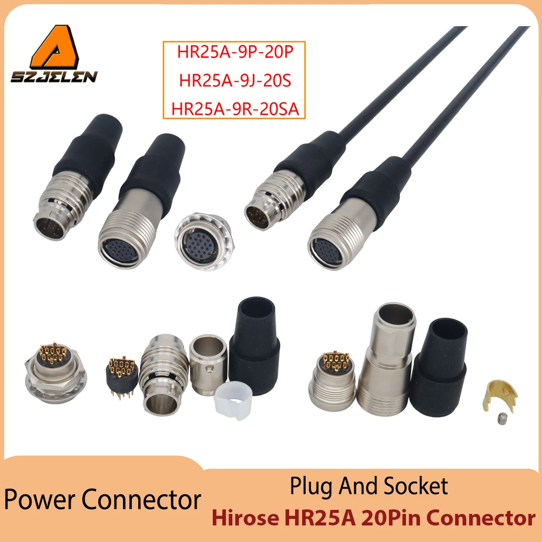 

New Arriving Hirose Connector 20Pin HR25A-9P-20P\HR25A-9R-20S\HR25A-9J-20S Plug and Socket for Canon Servo Lens Control Cable