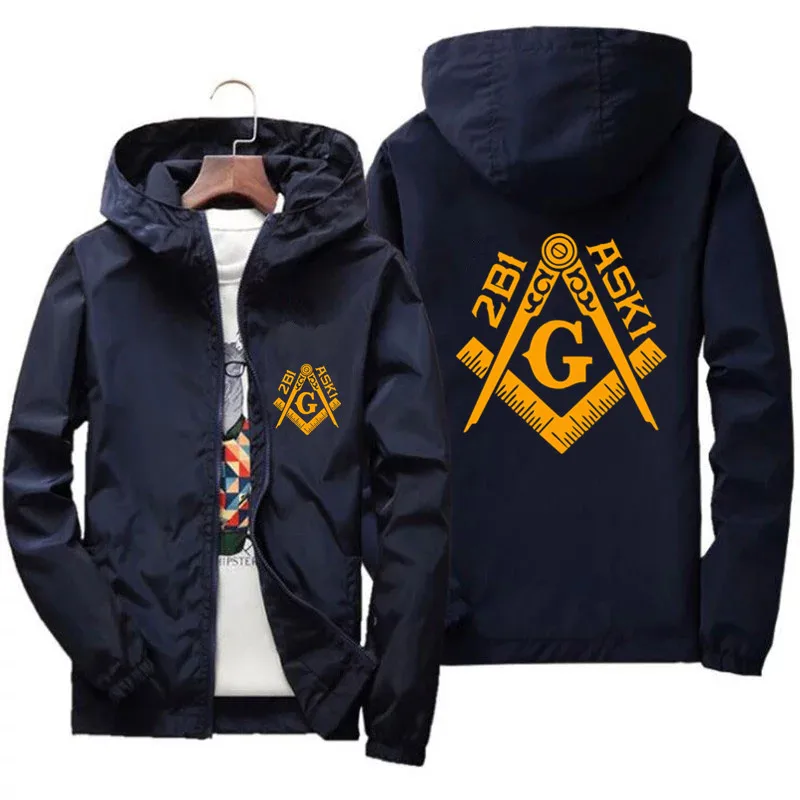 Spring Autumn Casual The Masonic Plus Size Bomber Men's Windbreaker Thin Hooded Coat Jacket Slim Fit Pilot Parkas Clothes 5XL